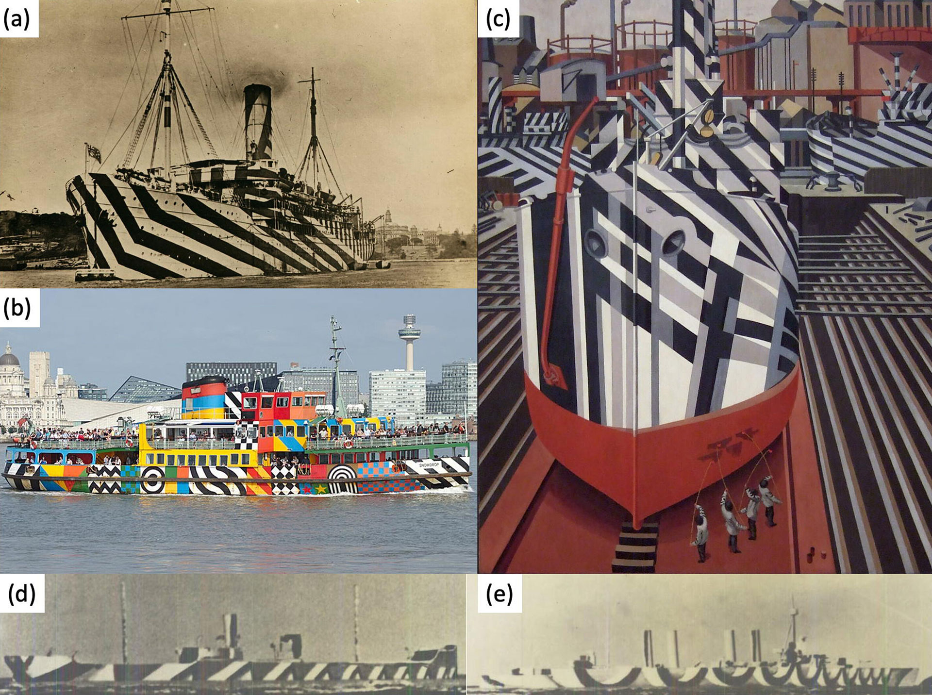 Dazzle Camouflage derived from Norman Wilkinson, British graphic artist.